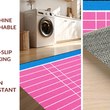Ultra Soft Area Rug, Non Slip, Stain Resistant, Washable Area Rugs for Living Room, Bedroom, Playful Pastel Hopscotch Aesthetic(Pink)
