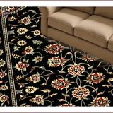 Ultra Soft Area Rug, Non Slip, Stain Resistant, Washable Area Rugs for Living Room, Bedroom, Ultra-Thin Non-Slip Dining Room Area Rug(Black)