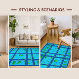 Lively Townscape Imaginative Surface(Blue)