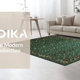 Contemporary Abstract Round Motif(Green)