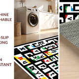 Elegant Minimalist White Alphabet Arrangement(Red)