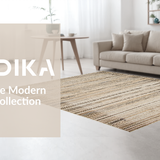 Ultra Soft Area Rug, Non Slip, Stain Resistant, Washable Area Rugs for Living Room, Bedroom, Minimalist Warm Beige Knitted Look(Beige)