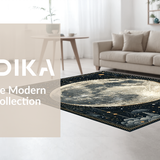 Ultra Soft Area Rug, Non Slip, Stain Resistant, Washable Area Rugs for Living Room, Bedroom, Contemporary Abstract Stellar Arrangement(Gray)