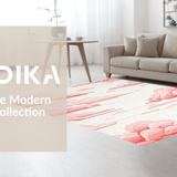 Ultra Soft Area Rug, Non Slip, Stain Resistant, Washable Area Rugs for Living Room, Bedroom, Charming Playful Character Design Rug(White)