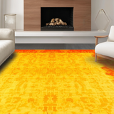 Ultra Soft Area Rug, Non Slip, Stain Resistant, Washable Area Rugs for Living Room, Bedroom, Vibrant Tie-Dyed Artful Aesthetic(Orange)