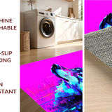 Ultra Soft Area Rug, Non Slip, Stain Resistant, Washable Area Rugs for Living Room, Bedroom, Youthful Colorful Creature Motif(Pink)