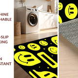 Ultra Soft Area Rug, Non Slip, Stain Resistant, Washable Area Rugs for Living Room, Bedroom, Nostalgic Artistic Expression Mat(Yellow)