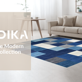 Ultra Soft Area Rug, Non Slip, Stain Resistant, Washable Area Rugs for Living Room, Bedroom, Dynamic Colorful Geometric Arrangement(Blue)