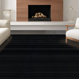 Ultra Soft Area Rug, Non Slip, Stain Resistant, Washable Area Rugs for Living Room, Bedroom, Contemporary Black Geometric Texture(Gray)