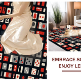 Ultra Soft Area Rug, Non Slip, Stain Resistant, Washable Area Rugs for Living Room, Bedroom, Bold Contemporary Dice Theme(Red)