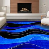 Bold Abstract Texture Harmony(Blue)