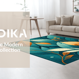 Modern Irregular Geometric Floral Style(Blue)