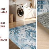 Chic Distressed Tiled Design(Blue)
