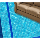 Ultra Soft Area Rug, Non Slip, Stain Resistant, Washable Area Rugs for Living Room, Bedroom, Vibrant Coastal Poolside Aesthetic(Blue)