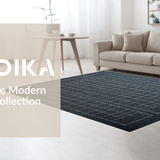 Ultra Soft Area Rug, Non Slip, Stain Resistant, Washable Area Rugs for Living Room, Bedroom, Rustic Gray Trellis Inspired Motif(Gray)
