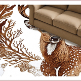 Ultra Soft Area Rug, Non Slip, Stain Resistant, Washable Area Rugs for Living Room, Bedroom, Non-Slip Animal Print Playroom Carpet(Brown)