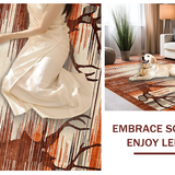 Ultra Soft Area Rug, Non Slip, Stain Resistant, Washable Area Rugs for Living Room, Bedroom, Cozy Woodland Inspired Design Element(Brown)