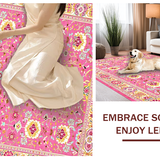 Ultra Soft Area Rug, Non Slip, Stain Resistant, Washable Area Rugs for Living Room, Bedroom, Chic Abstract Artful Arrangement(Pink)