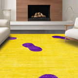 Ultra Soft Area Rug, Non Slip, Stain Resistant, Washable Area Rugs for Living Room, Bedroom, Bold Playful Yellow Aesthetic(Yellow)