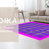 Ultra Soft Area Rug, Non Slip, Stain Resistant, Washable Area Rugs for Living Room, Bedroom, Fun Dynamic Mosaic Visual Appeal(Purple)