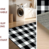 Rustic Black and White Plaid(Black)