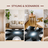 Chic Contemporary Illusion Motif(Black)