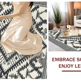 Modern Black and Ivory Geometric(Black)