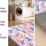 Ultra Soft Area Rug, Non Slip, Stain Resistant, Washable Area Rugs for Living Room, Bedroom, Soft Textured Dreamy Spectrum(Pink)