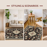 Vibrant Abstract Leafy Design(Black)