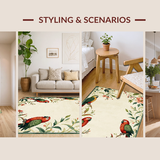 Charming Tropical Bird Motif(Beige)