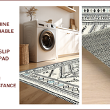 Ultra Soft Area Rug, Non Slip, Stain Resistant, Washable Area Rugs for Living Room, Bedroom, Chic Textured Diamond Arrangement(White)