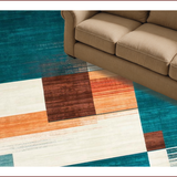 Ultra Soft Area Rug, Non Slip, Stain Resistant, Washable Area Rugs for Living Room, Bedroom, Chic Modern Geometric Touch(Blue)