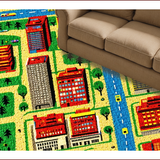 Ultra Soft Area Rug, Non Slip, Stain Resistant, Washable Area Rugs for Living Room, Bedroom, Kids Traffic Play Mat(Red)