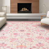 Ultra Soft Area Rug, Non Slip, Stain Resistant, Washable Area Rugs for Living Room, Bedroom, Luxurious Pink Petal Arrangement(Pink)