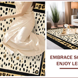 Ultra Soft Area Rug, Non Slip, Stain Resistant, Washable Area Rugs for Living Room, Bedroom, Wildlife Themed Luxurious Contrast(Beige)
