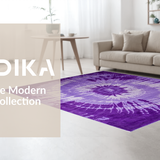 Ultra Soft Area Rug, Non Slip, Stain Resistant, Washable Area Rugs for Living Room, Bedroom, Fuzzy Rustic Watercolor Touch(Purple)