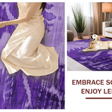 Ultra Soft Area Rug, Non Slip, Stain Resistant, Washable Area Rugs for Living Room, Bedroom, Trendy Plush Watercolor Design(Purple)