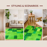 Elegant Shaggy Round Centerpiece(Green)