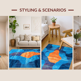 Lively Multi Hued Textured(Blue)