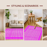 Ultra Soft Area Rug, Non Slip, Stain Resistant, Washable Area Rugs for Living Room, Bedroom, Chic Playful Color Splash Pattern(Purple)