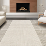 Ultra Soft Area Rug, Non Slip, Stain Resistant, Washable Area Rugs for Living Room, Bedroom, Trendy Urban Symmetrical Design(Beige)
