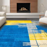 Ultra Soft Area Rug, Non Slip, Stain Resistant, Washable Area Rugs for Living Room, Bedroom, Bold Gradient Expressionist Style(Yellow)
