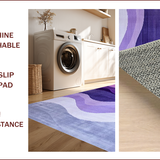 Ultra Soft Area Rug, Non Slip, Stain Resistant, Washable Area Rugs for Living Room, Bedroom, Contemporary Elegant Color Fusion(Purple)
