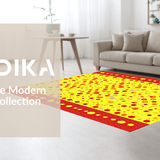 Ultra Soft Area Rug, Non Slip, Stain Resistant, Washable Area Rugs for Living Room, Bedroom, Lively Retro Polka Dot Design(Yellow)