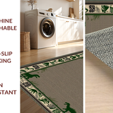 Ultra Soft Area Rug, Non Slip, Stain Resistant, Washable Area Rugs for Living Room, Bedroom, Lively Nature-Inspired Dinosaur Pattern(Gray)