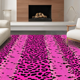 Ultra Soft Area Rug, Non Slip, Stain Resistant, Washable Area Rugs for Living Room, Bedroom, Eclectic Wildlife Themed Decor(Pink)