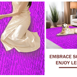 Ultra Soft Area Rug, Non Slip, Stain Resistant, Washable Area Rugs for Living Room, Bedroom, Contemporary Purple Bath Rug with Humor(Purple)