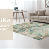 Ultra Soft Area Rug, Non Slip, Stain Resistant, Washable Area Rugs for Living Room, Bedroom, Sage Green Vintage Floral Aesthetic(Beige)