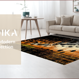 Ultra Soft Area Rug, Non Slip, Stain Resistant, Washable Area Rugs for Living Room, Bedroom, Elegant Modern Animal Motif(Brown)