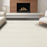 Ultra Soft Area Rug, Non Slip, Stain Resistant, Washable Area Rugs for Living Room, Bedroom, Artisan Crafted Minimalist Style(Beige)
